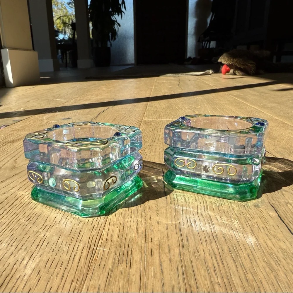 Pair of vintage Partylite tealight candle holders. Gorgeous!